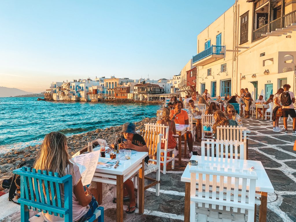 Japanese Restaurant near Mykonos old port with best sunsets in